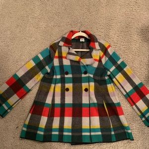 Anthropologie plaid peacoat by Siyu size small